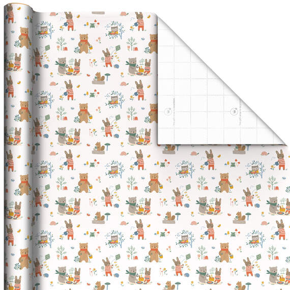 Bear and Bunny Picnic Wrapping Paper, 20 sq. ft.