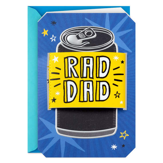 Rad Dad Father's Day Card With Can Cooler, , large image number 1