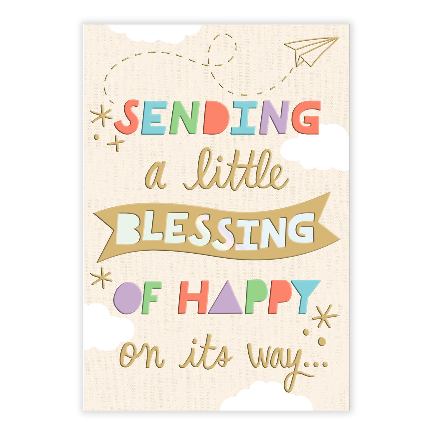 Blessing of Happy Religious Personalized Card front image number 2