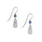 Silver Forest Blue Bead and Silver-Tone Metal Teardrop Earrings, , large image number 1