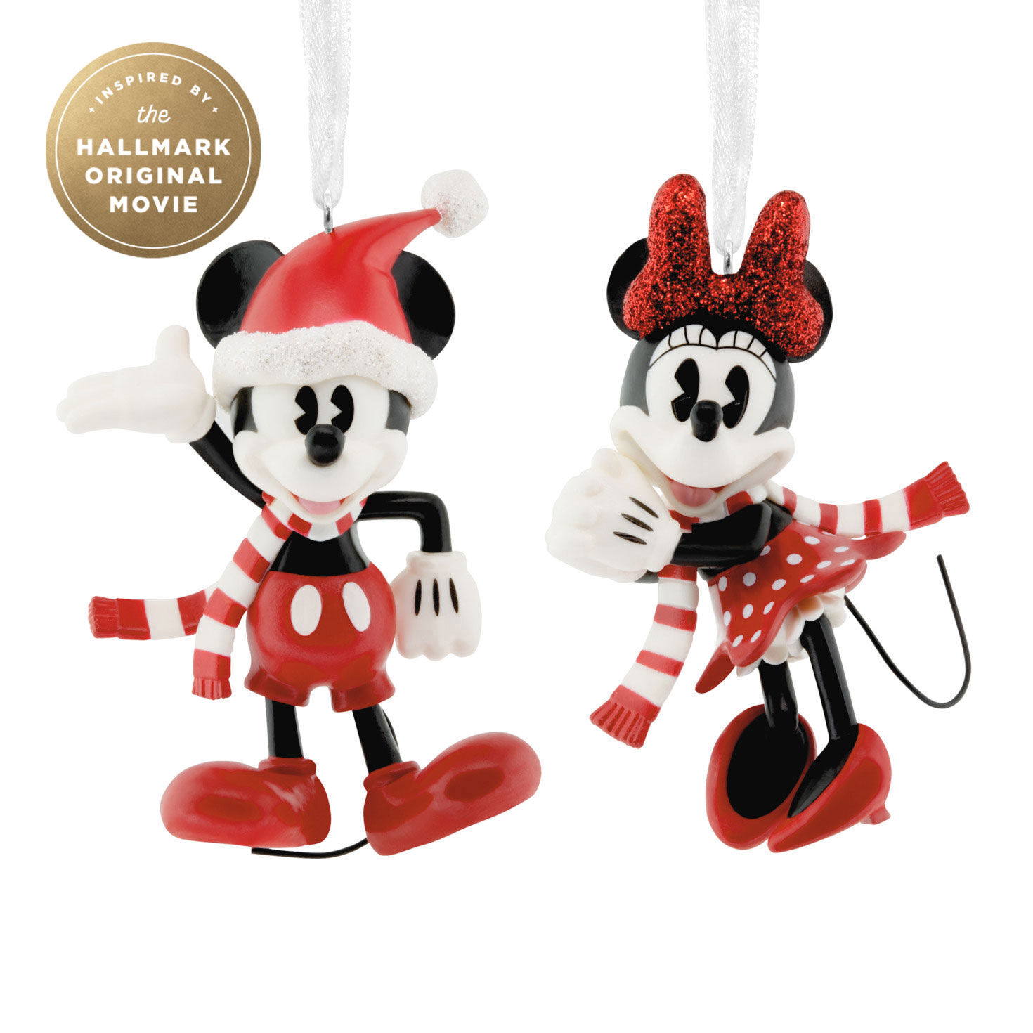 Hallmark + Disney Holiday Ever After Mickey and Minnie Hallmark Ornaments, Set of 2