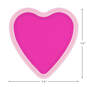 Bright Pink Heart-Shaped Dessert Plates, Set of 8, , large image number 2