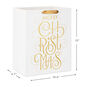 Merry Christmas Calligraphy on White Large Gift Bag measurement image number 3