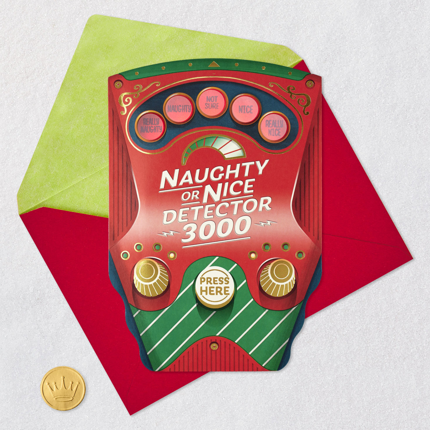 Naughty or Nice Detector Funny Christmas Card With Sound and Light, , large image number 5
