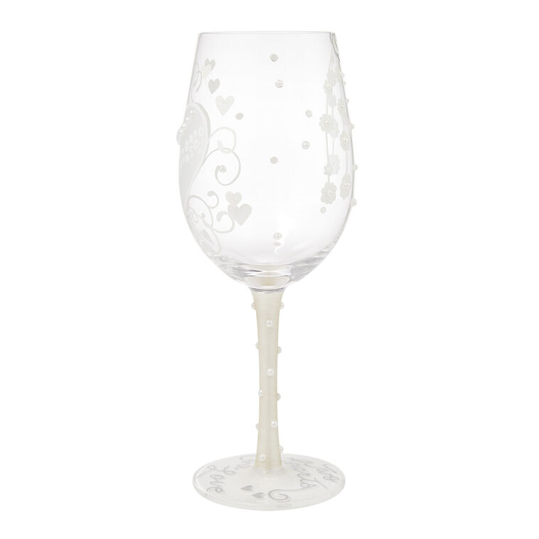 Keepsake for Bride or Wedding Day Lolita Wine Glass  image number 4