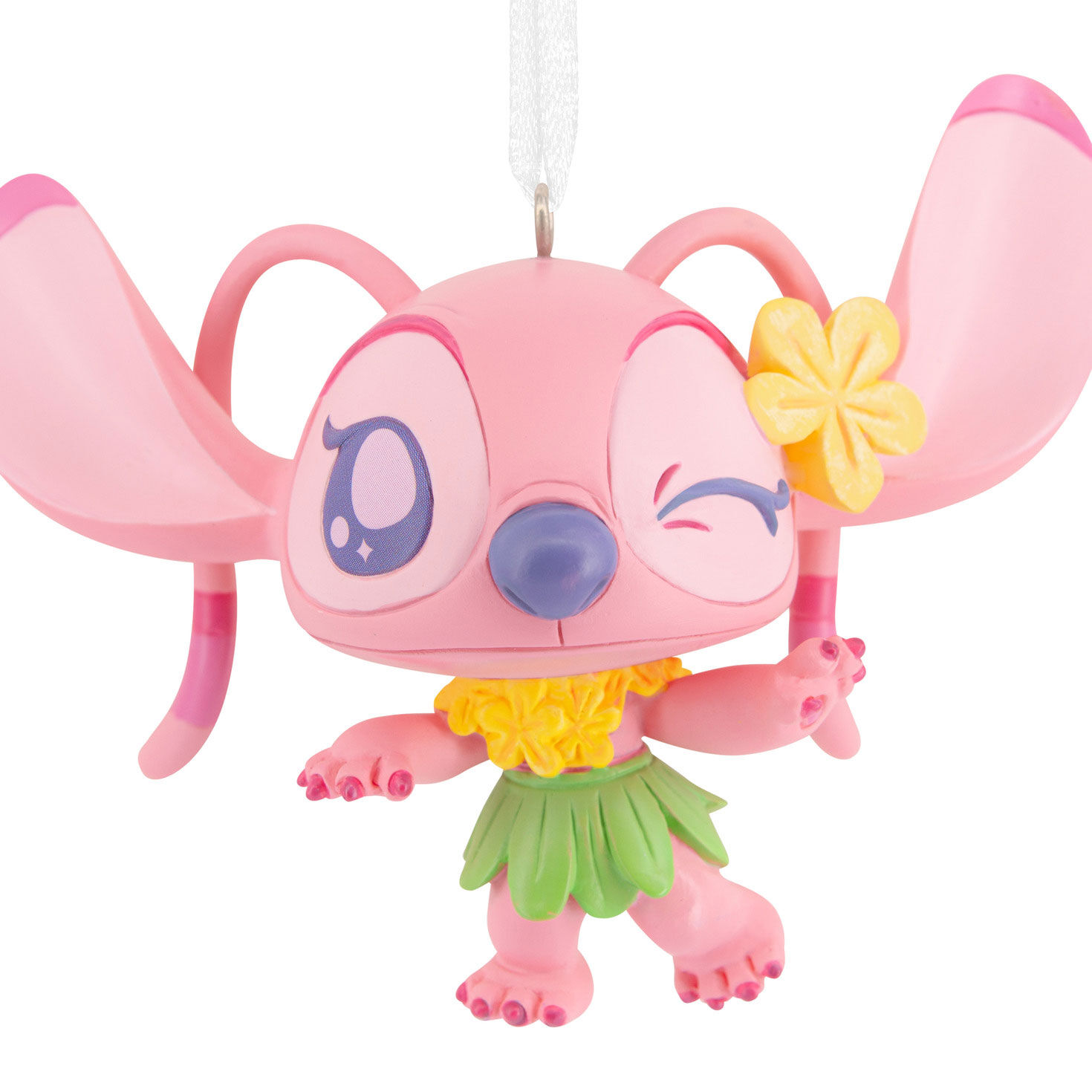 Disney Stitch Pink Alien Christmas Ornament closeup view image number 5