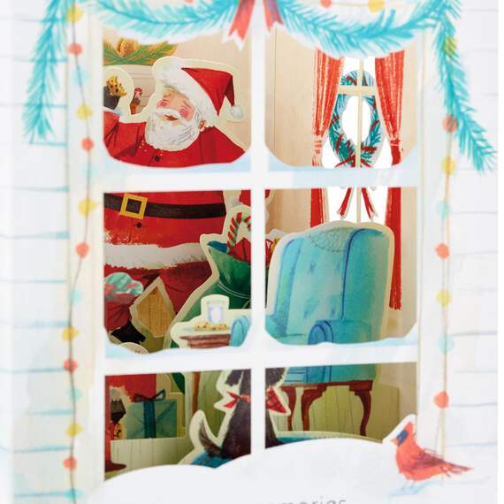 Santa Delivering Presents Pop Up Shadow Box Christmas Card, , large image number 3