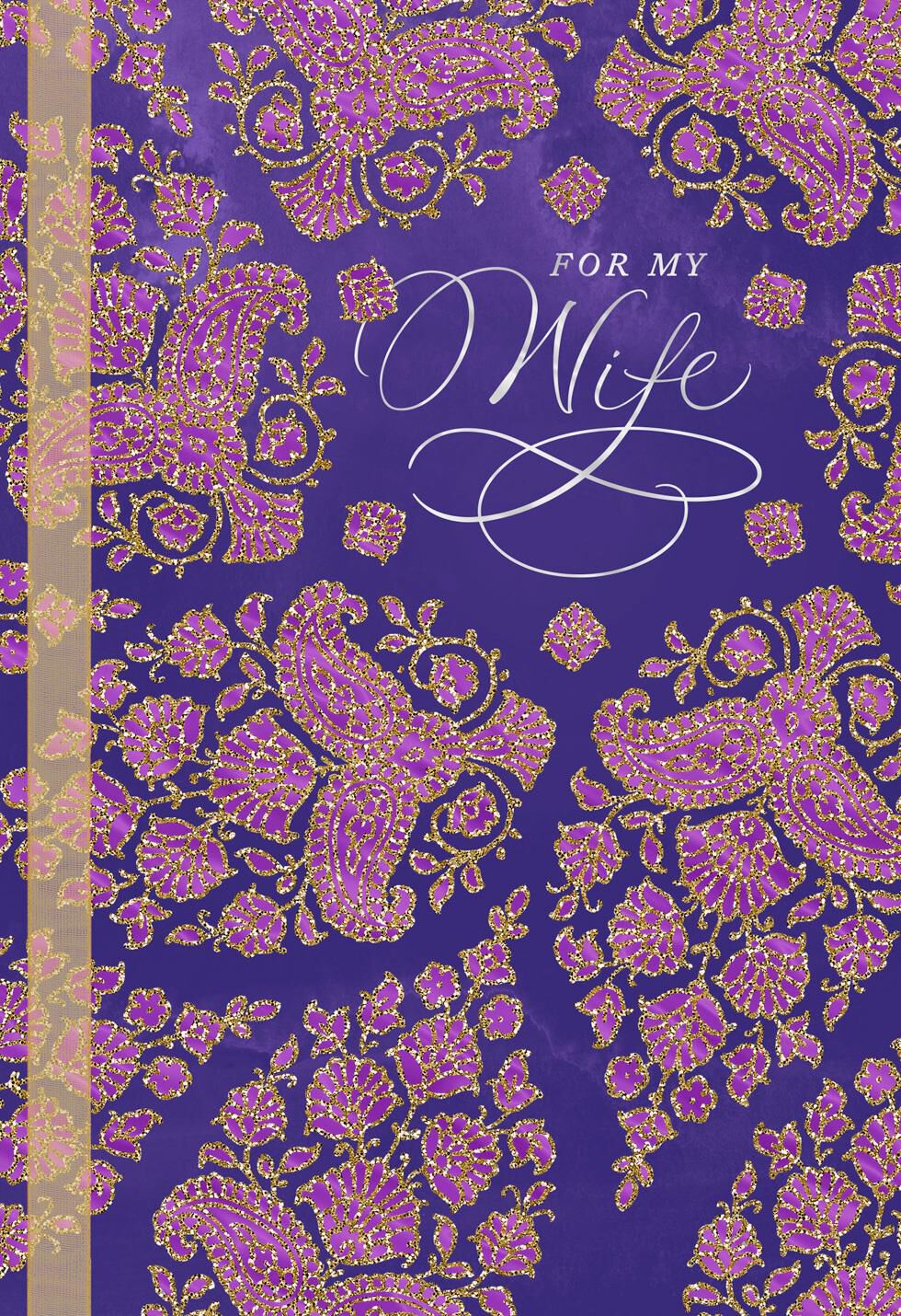 Purple and Gold Patterned Mother's Day Card