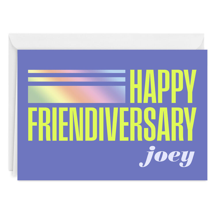 Happy Friendiversary Custom Friendship Card