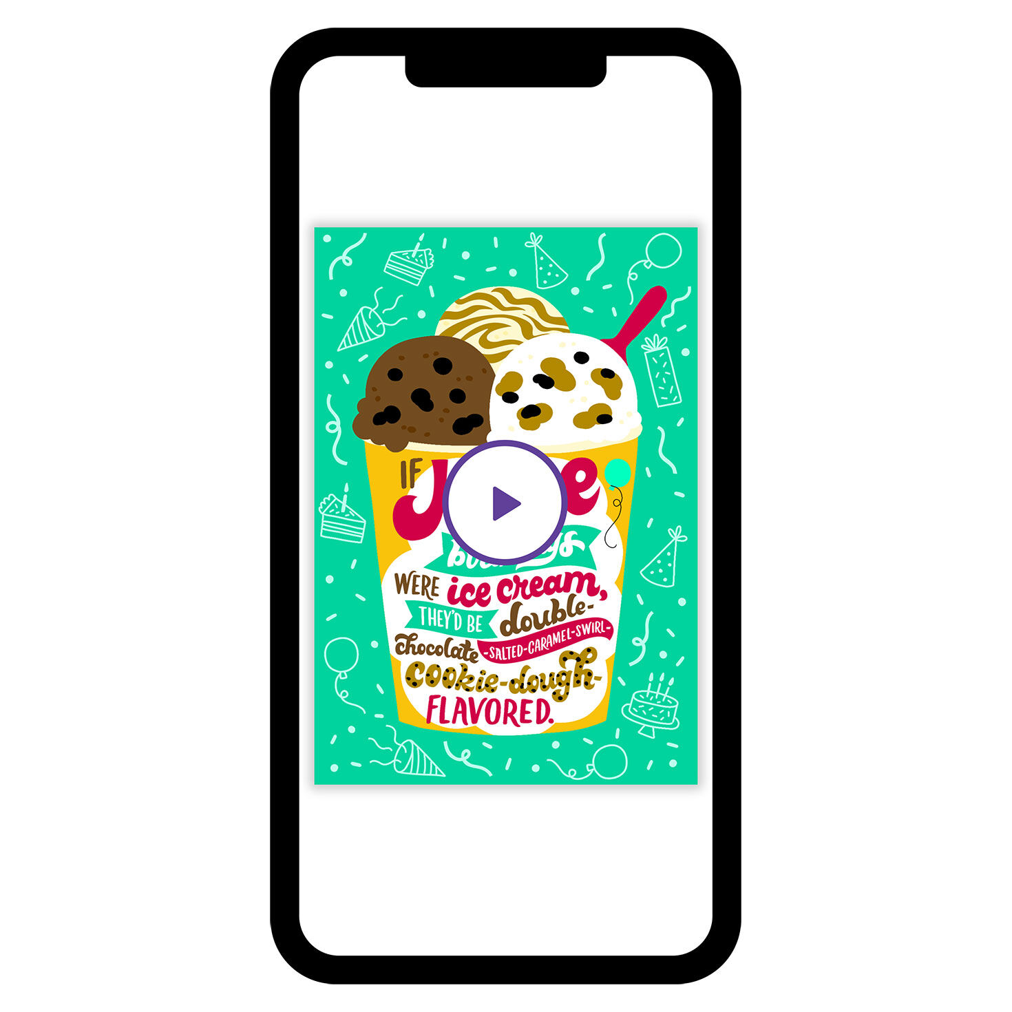 June and Ice Cream Birthday eCard