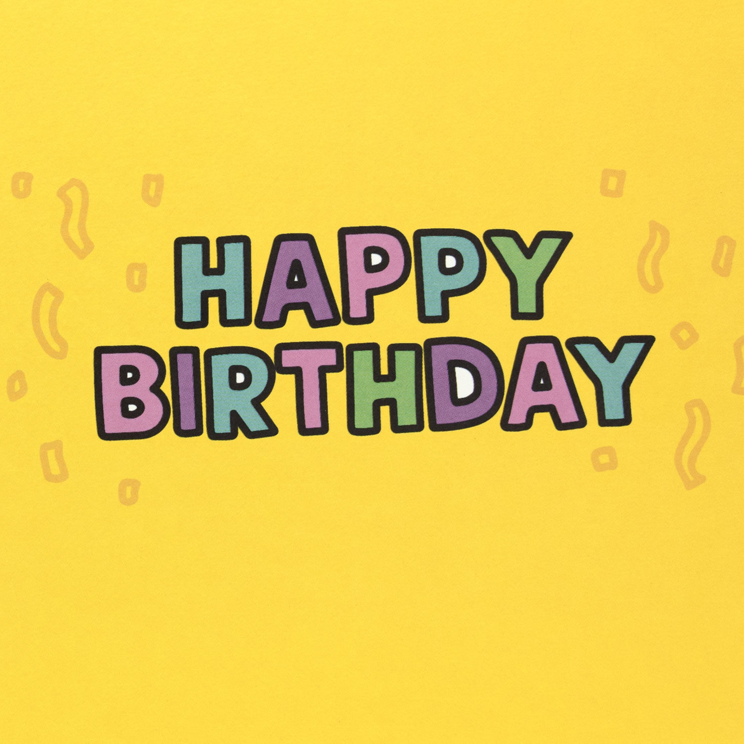 Yellow Birthday Icons Lift-the-Flap Birthday Card sentiment image number 3
