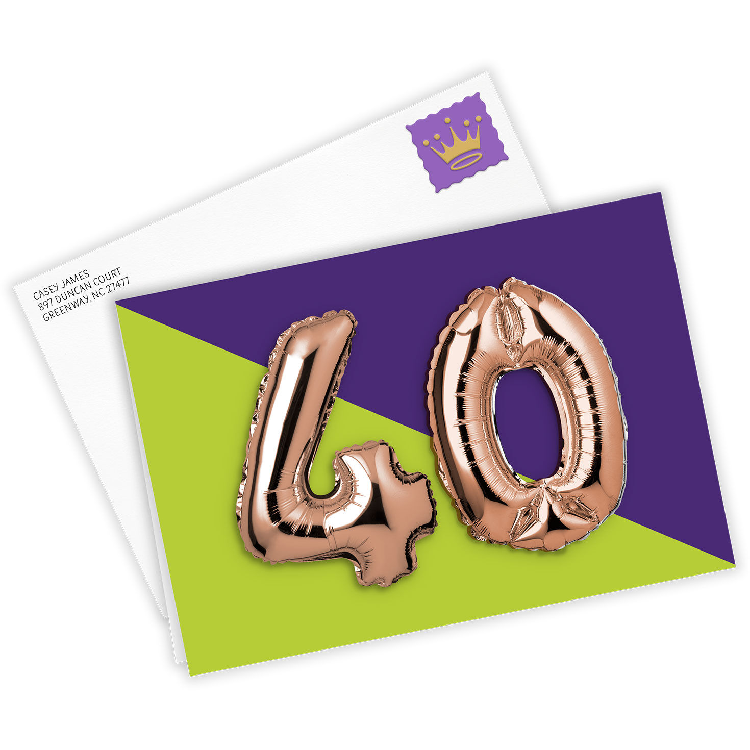 40th Balloons Custom Card, , large image number 2