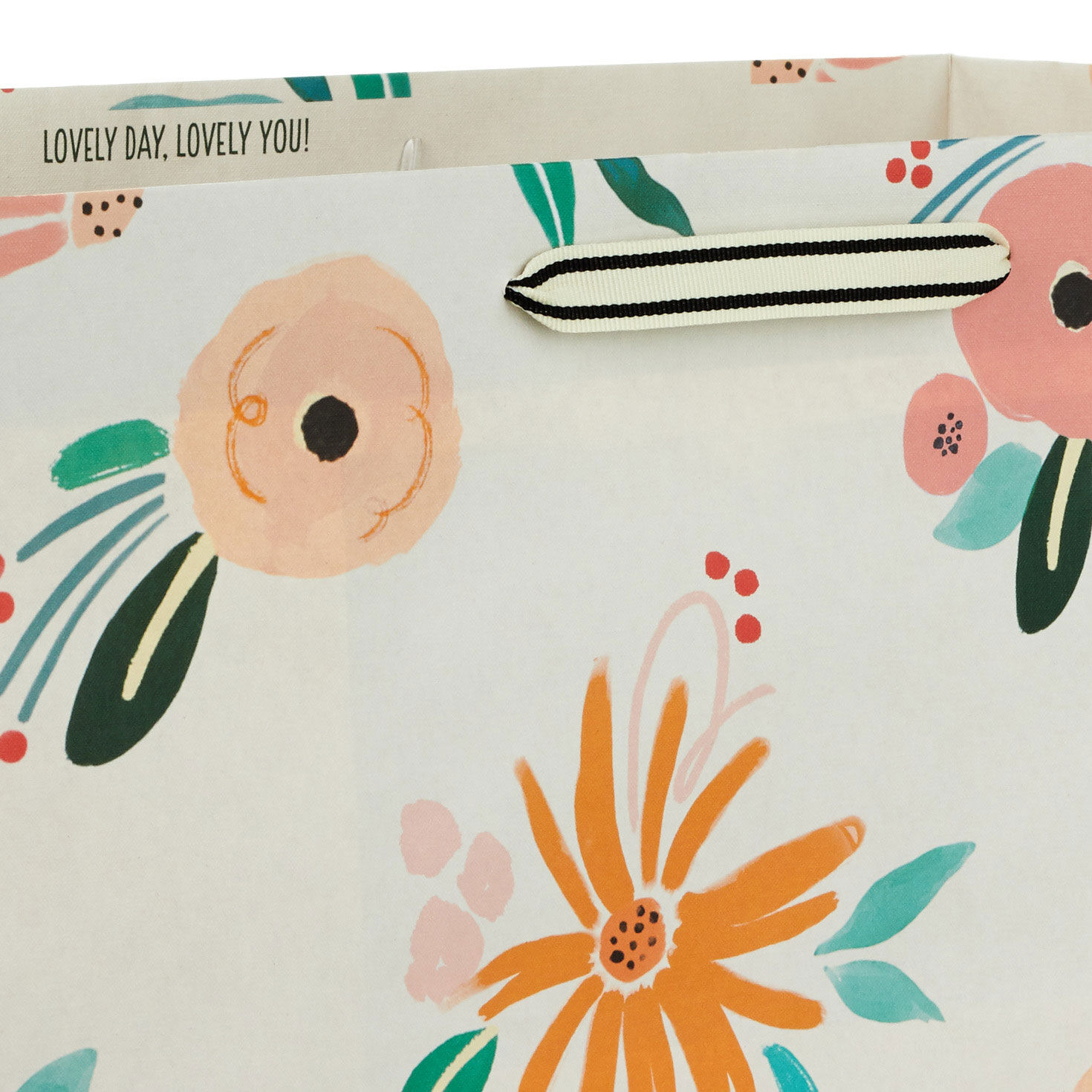 Dainty Floral Extra-Deep Gift Bag handle detail image number 4