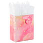 6.5" Small Pink Watercolor Gift Bag With Tissue Paper, , large image number 1