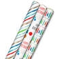 Assorted Colorful Birthday Wrapping Paper 3-Pack, 60 sq. ft., , large image number 1