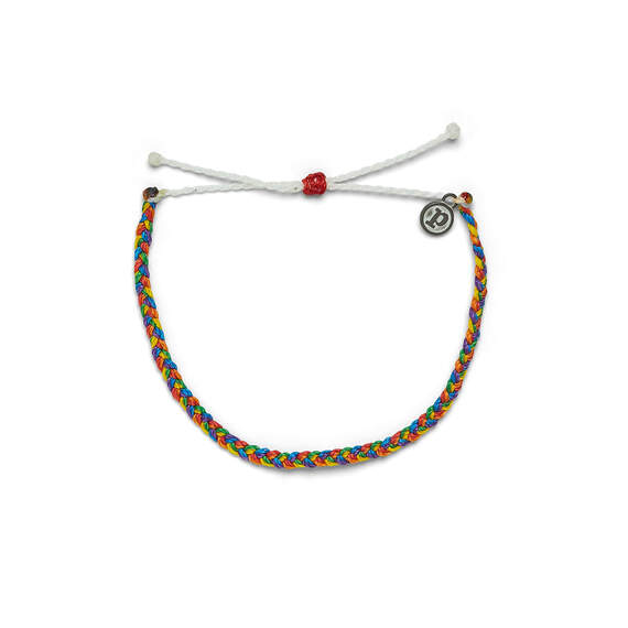 Pura Vida LGBT Mini Braided Rainbow Bracelet, , large image number 1