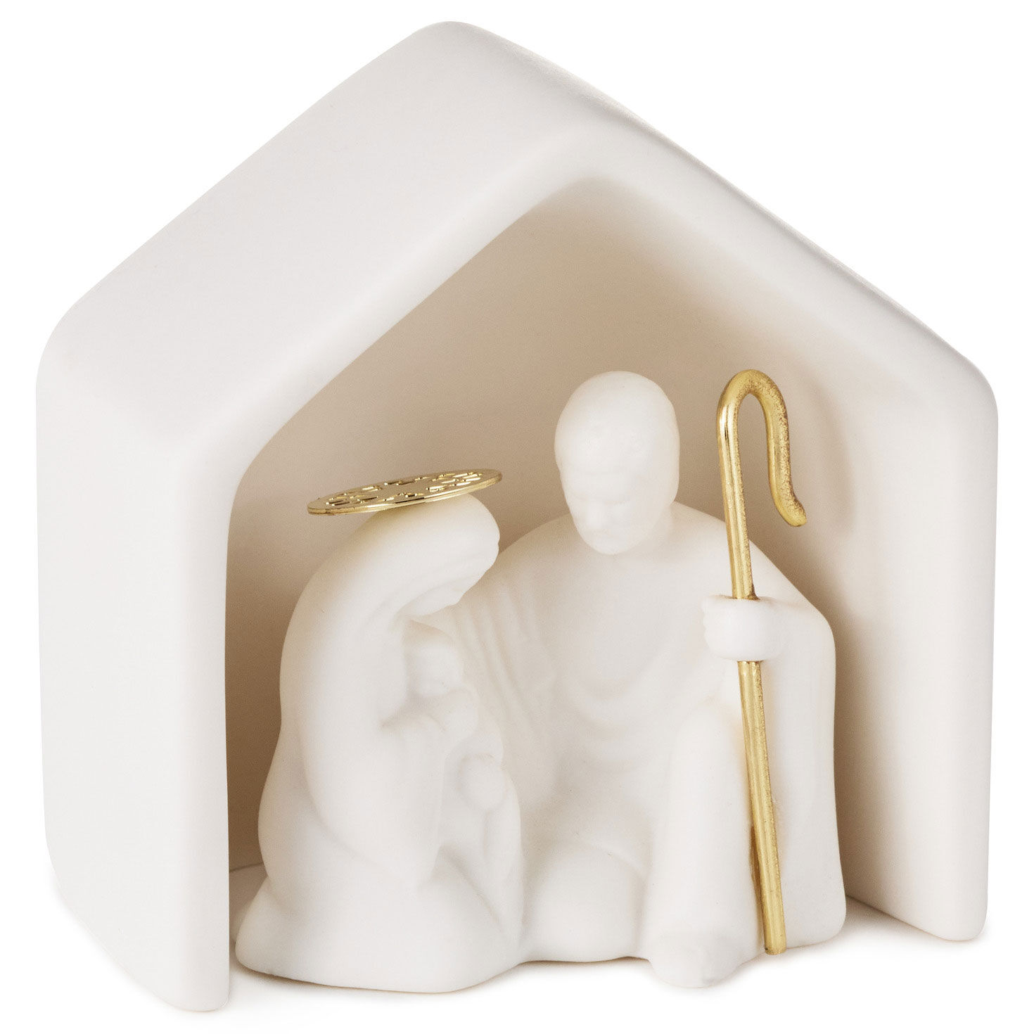 Miniature Porcelain Nativity Figurines, Set of 2