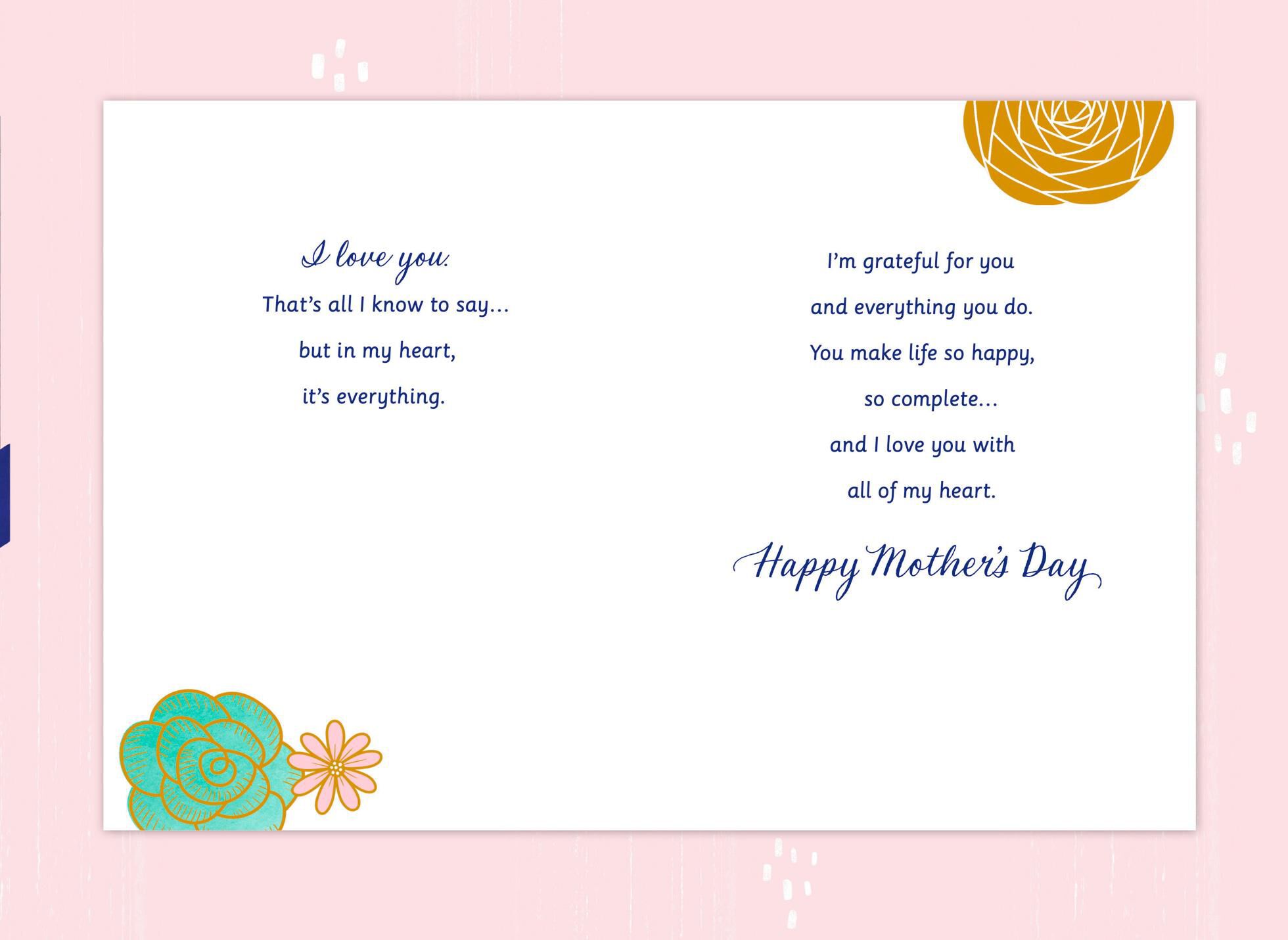 Wife Love You With All My Heart Mother's Day Card