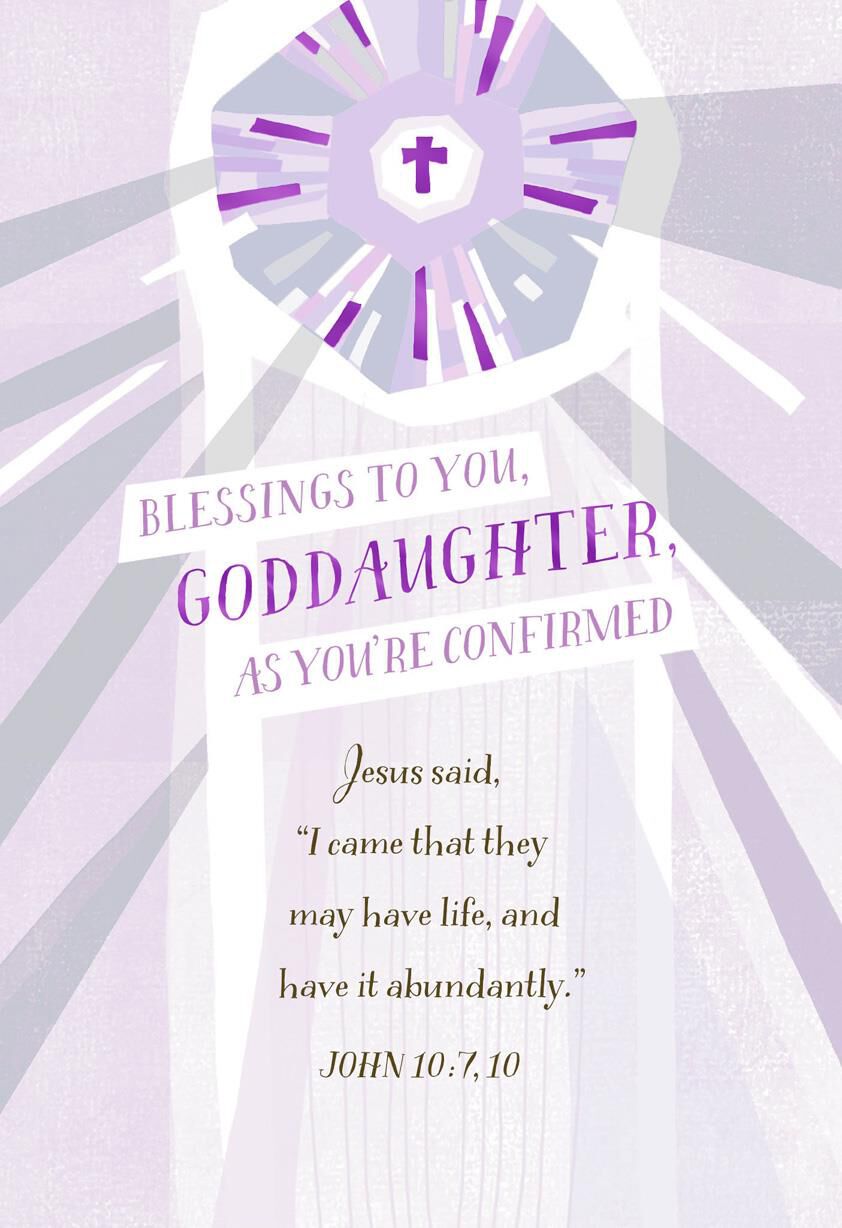 Blessings for You Confirmation Card for Goddaughter