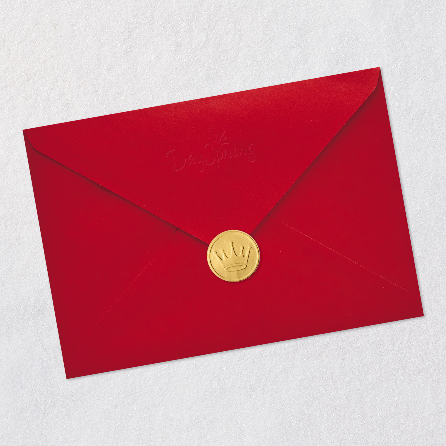 Glitter Trees Daughter Religious Christmas Card Envelope Back with Seal image number 8