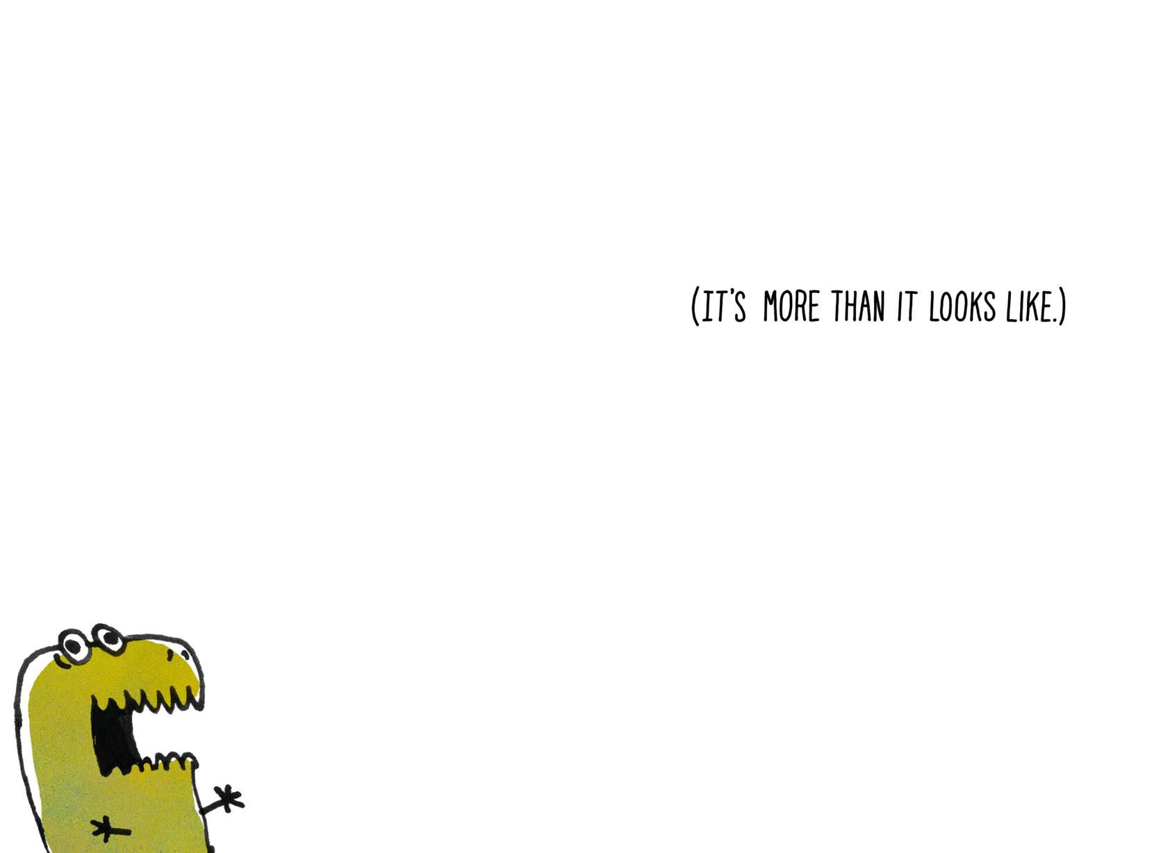 Dinosaur Hug Dilemma Funny Love Card