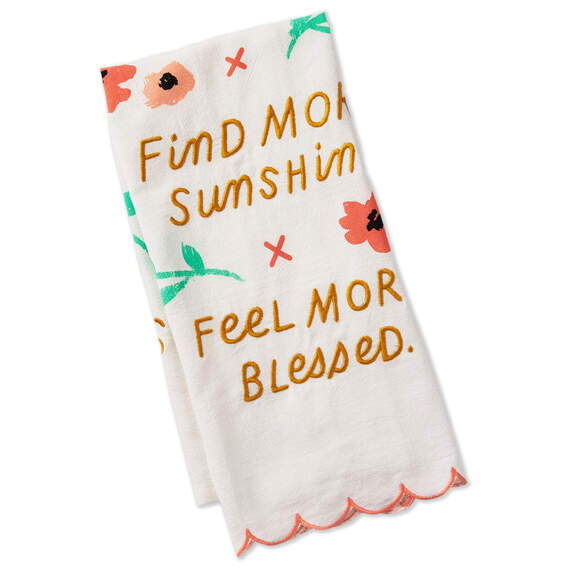 Smell More Flowers Tea Towel, , large image number 1