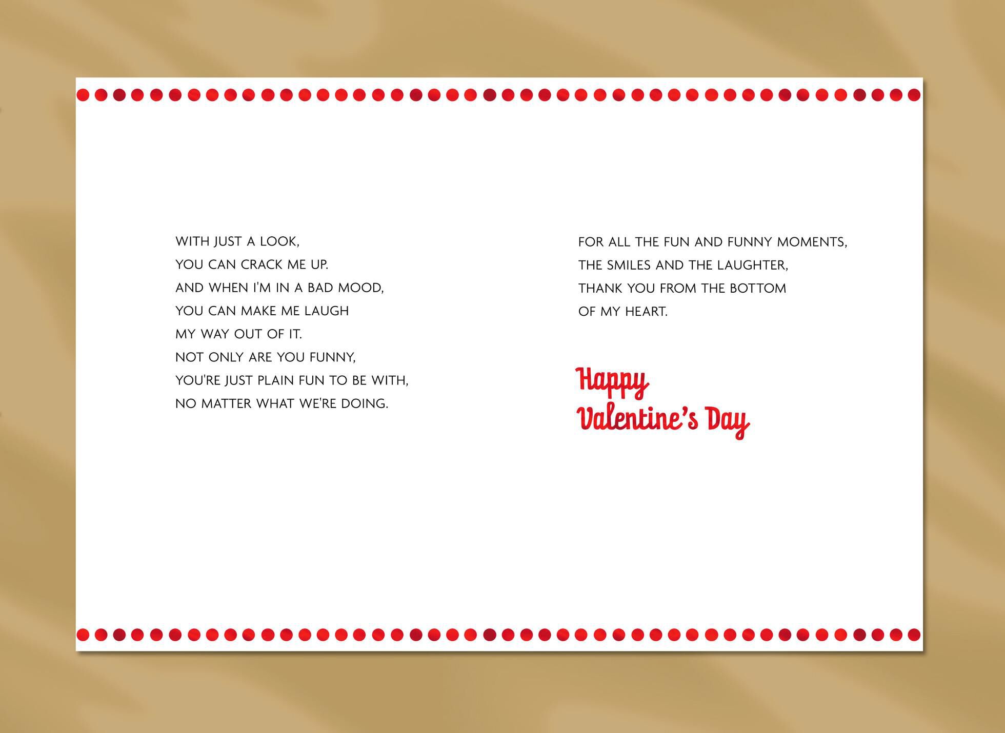 Make Me Smile Valentine's Day Card