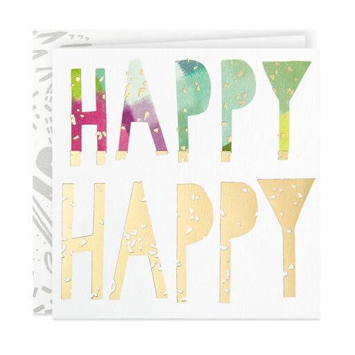 Confetti Happy Happy Birthday Card, 