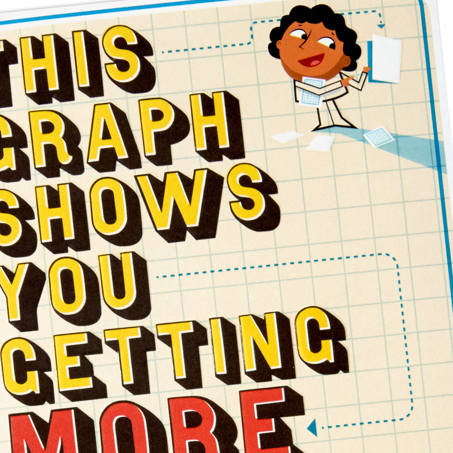 Graph Funny Pop-Up Birthday Card Card Front Detail image number 4