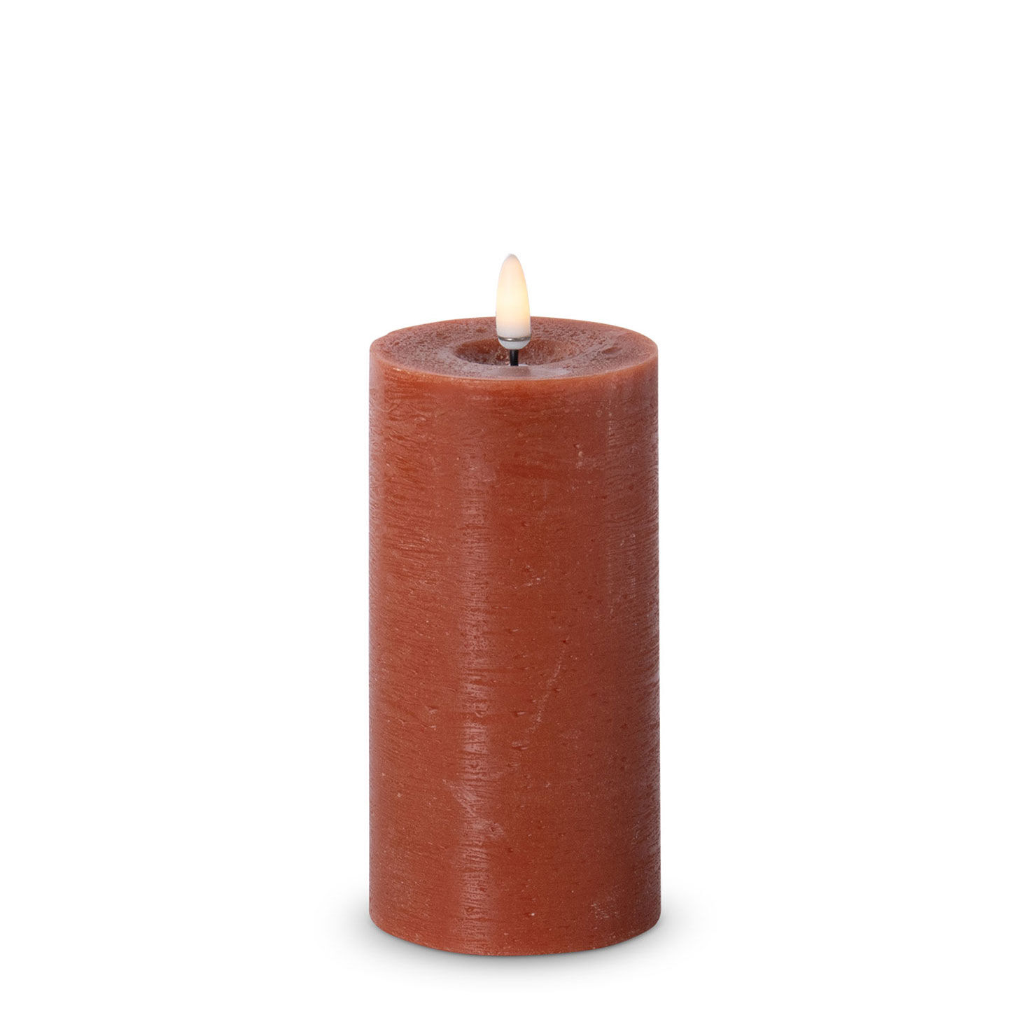 K&K Interiors Rust LED Pillar Candle, 6"