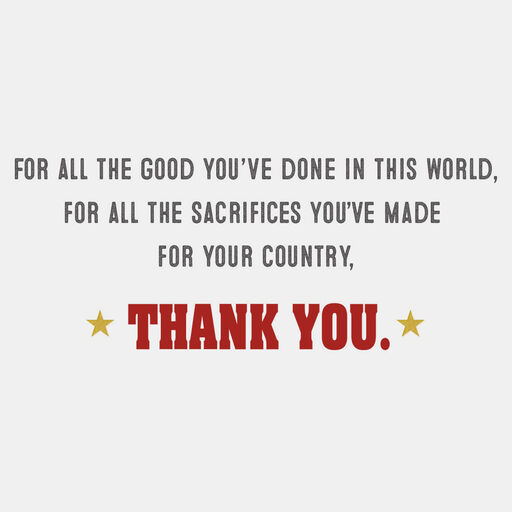 U.S. Marine Corp Grateful for Your Service Veterans Day Card, 