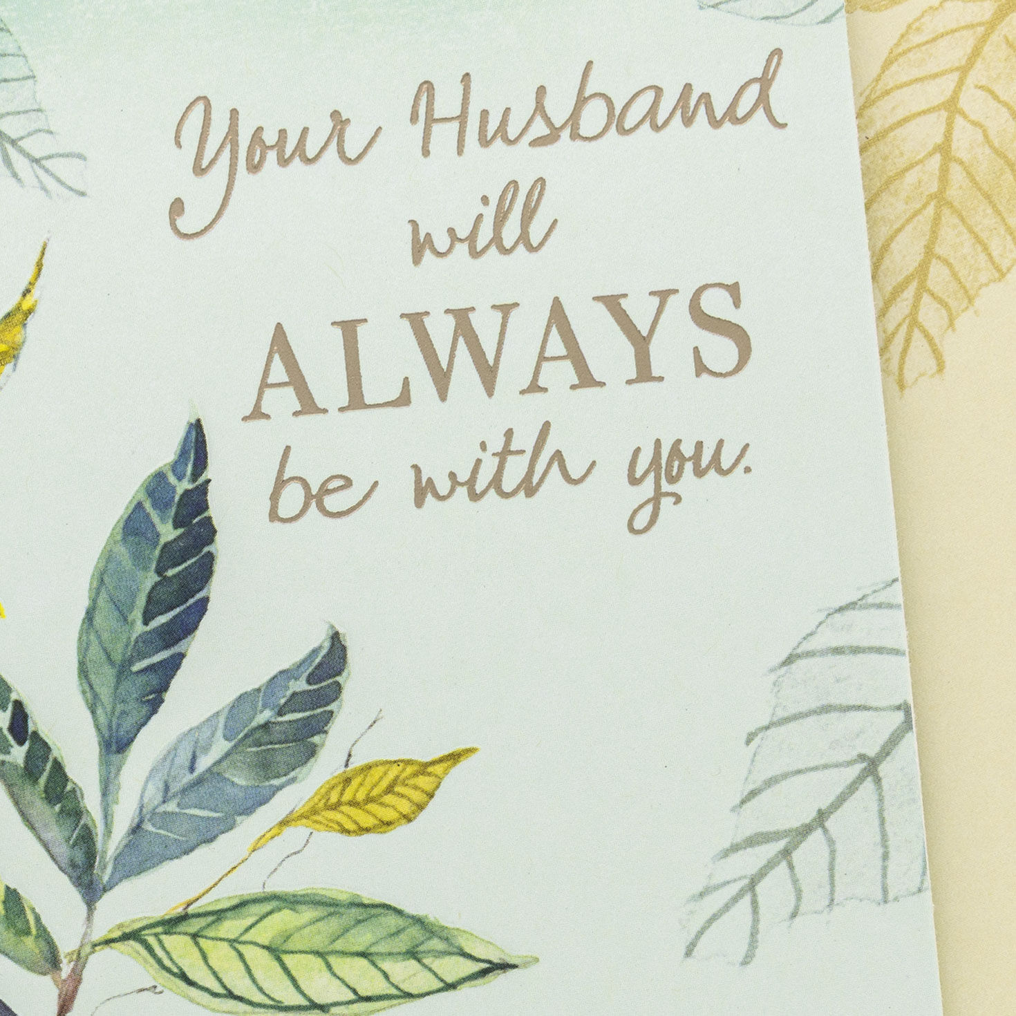 Bird on Branch Husband Sympathy Card Card Front Detail image number 5