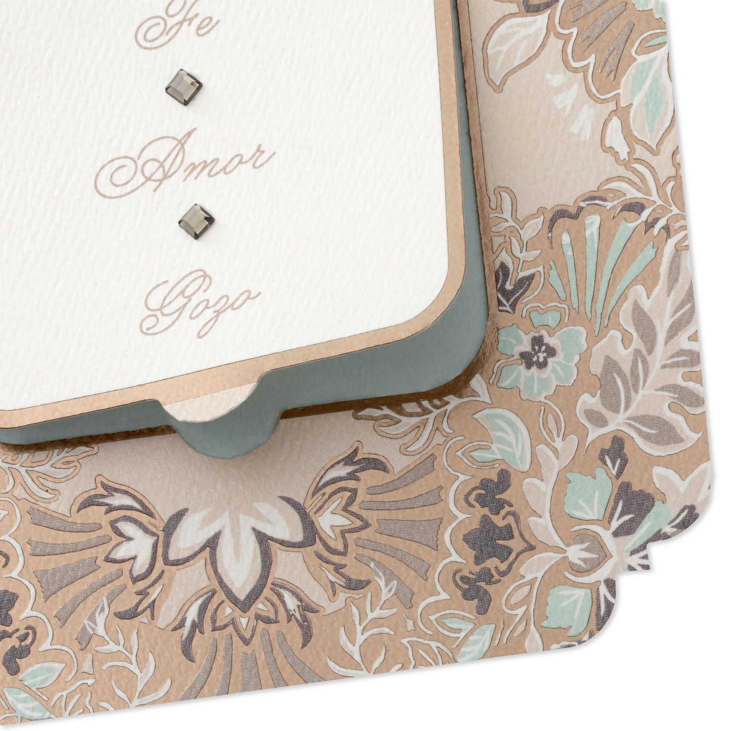 Joy Religious Spanish-Language Wedding Card for Couple With Prayer Card, , large image number 7