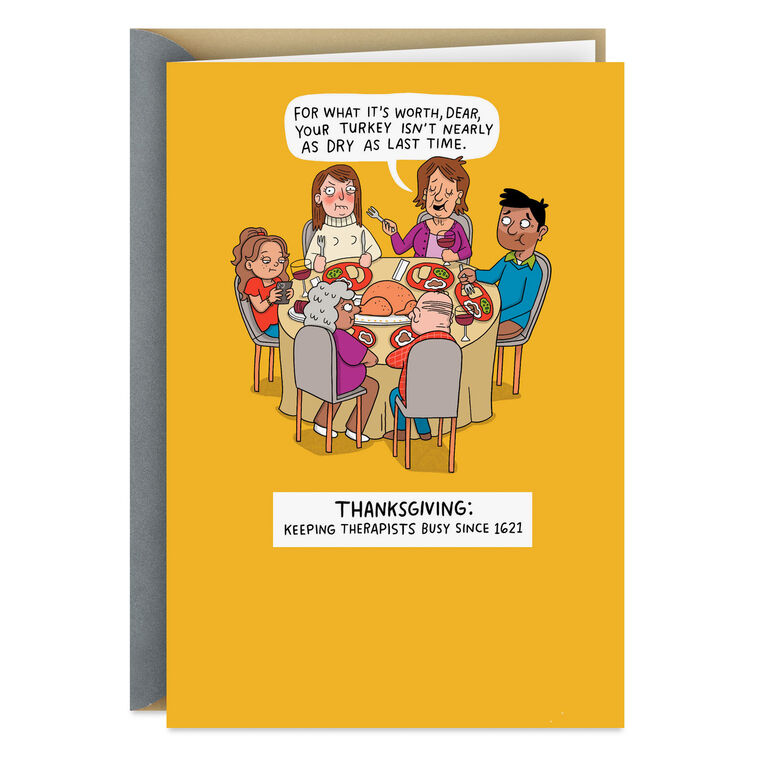 Keeping Therapists Busy Funny Thanksgiving Card