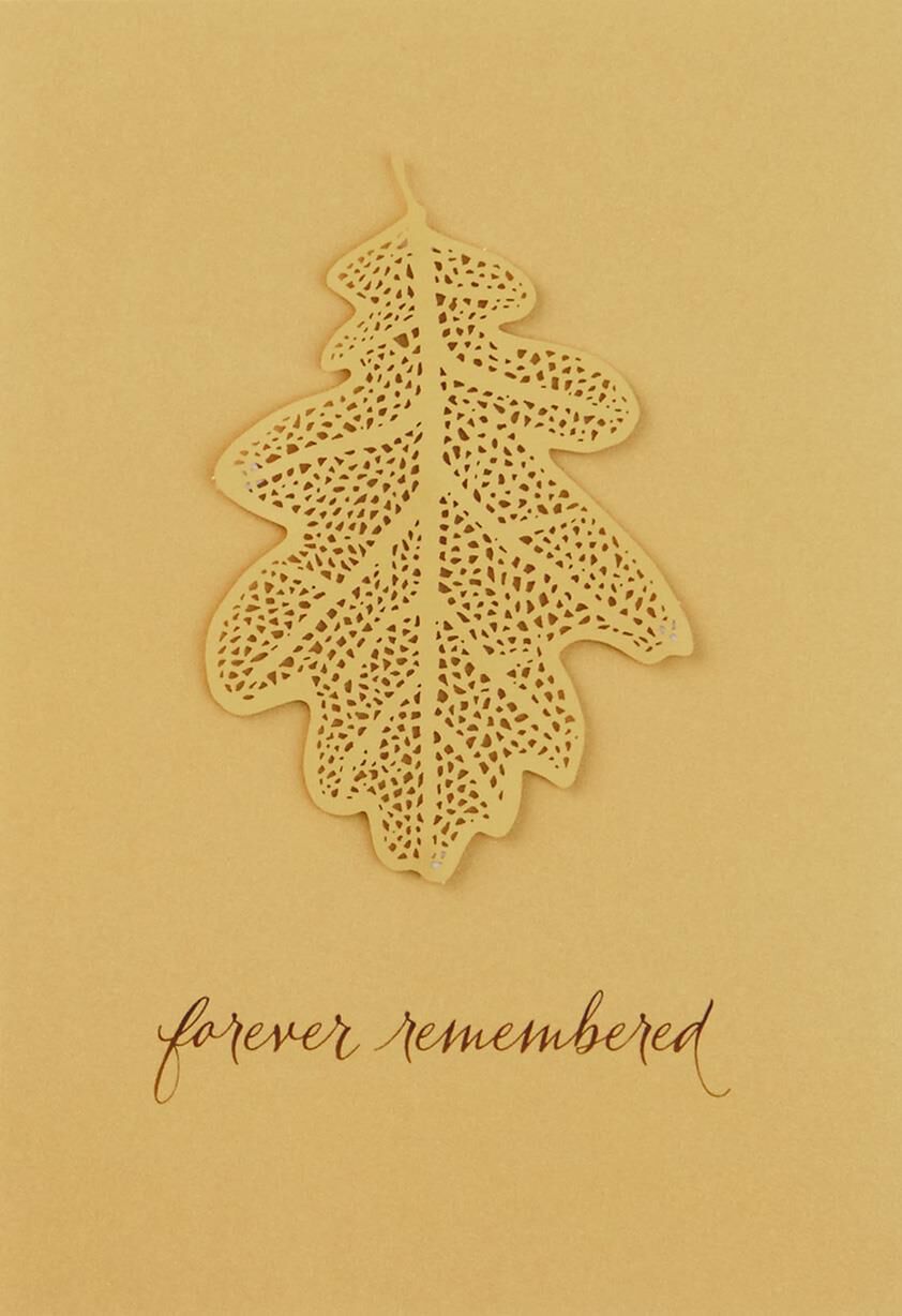 Forever Remembered Gold Leaf Sympathy Card