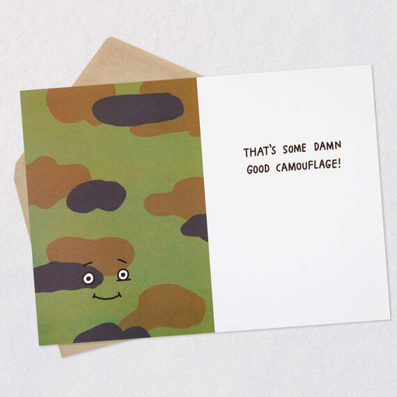 Damn Good Camouflage Funny Birthday Card, , large image number 3