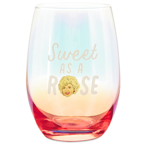Rose The Golden Girls Stemless Wine Glass, 16 oz., 