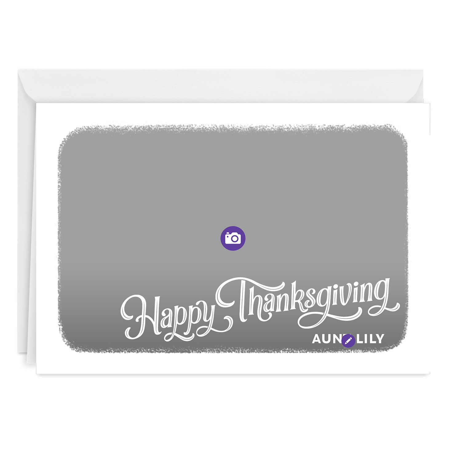 White Frame Horizontal Custom Thanksgiving Card, , large image number 3