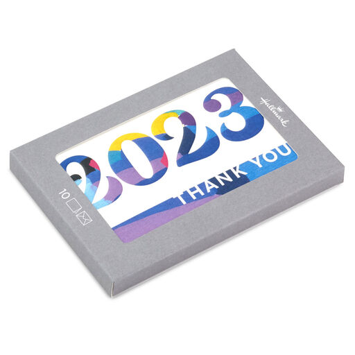 Brushstroke 2023 Graduation Blank Thank-You Note Cards, Pack of 10, 