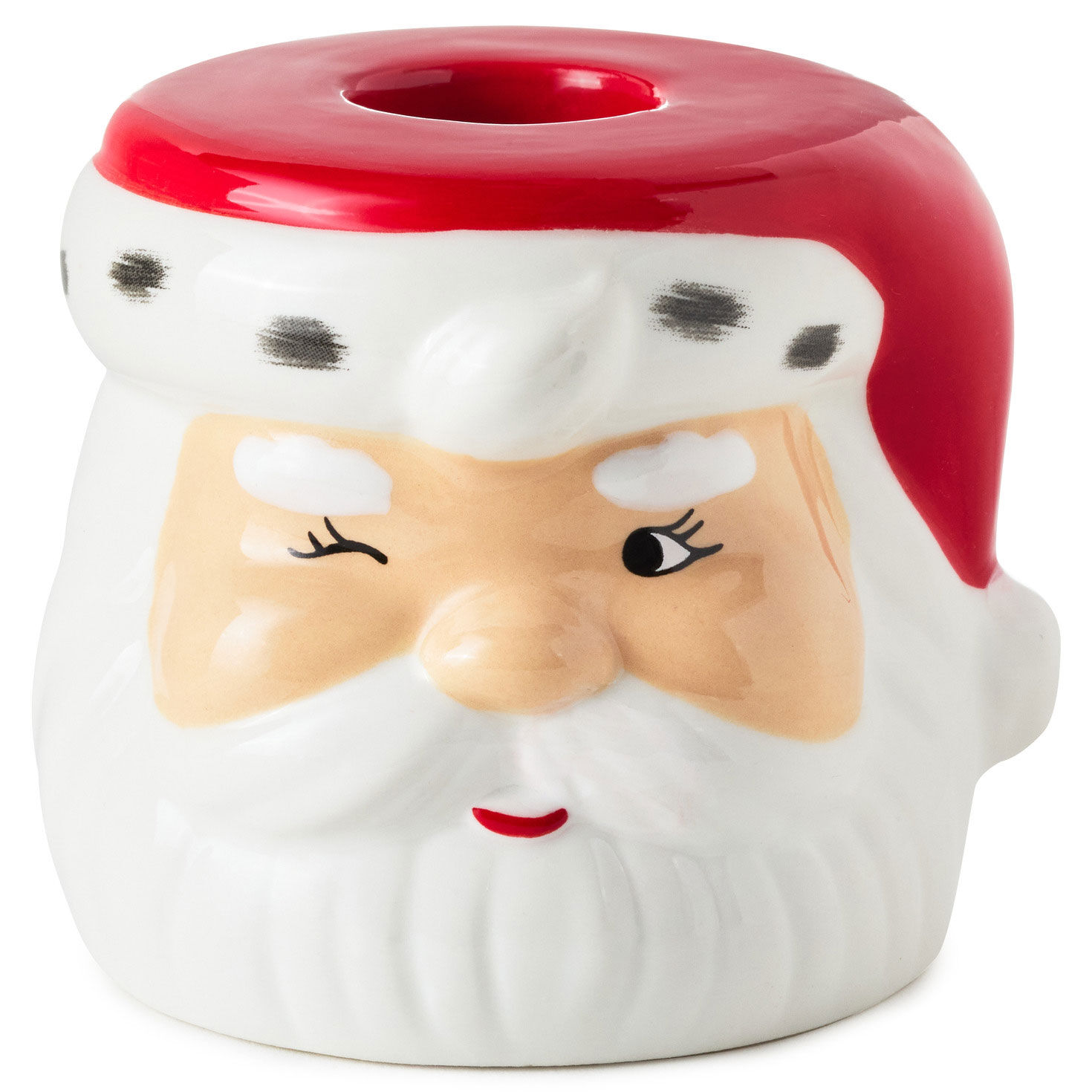 Shaped Santa Taper Candle Holder, 2.5"