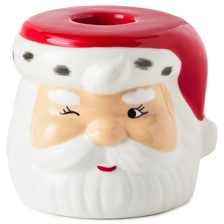 Shaped Santa Taper Candle Holder, 2.5"