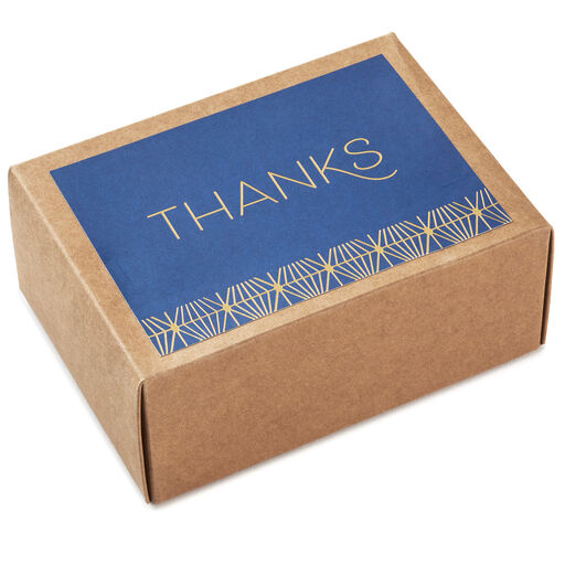 Navy With Gold Bulk Boxed Blank Thank-You Notes, Pack of 40, 