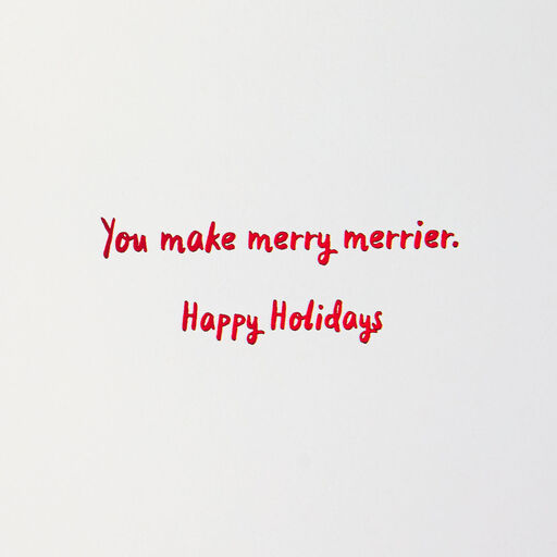 Flamingo in Roller Skates and Santa Hat Christmas Card, 