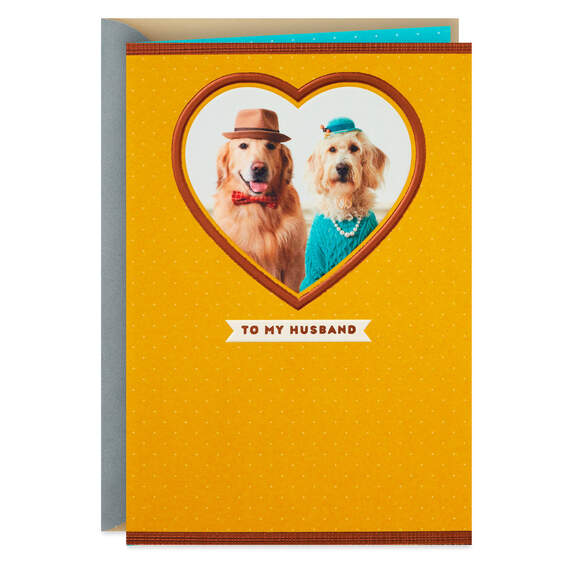 Lucky to Have Each Other Dog Couple Anniversary Card for Husband, , large image number 1