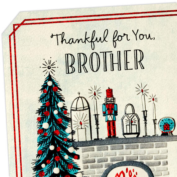 Thankful for You Christmas Card for Brother, , large image number 5