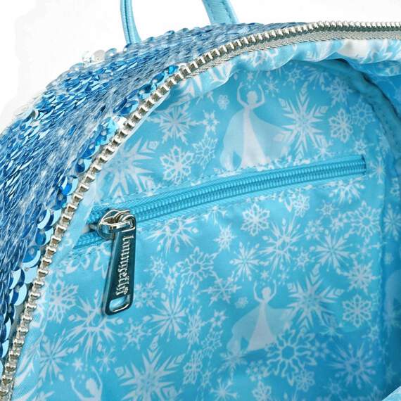 Loungefly Disney Frozen Elsa Reversible Sequins Mini Backpack, , large image number 4