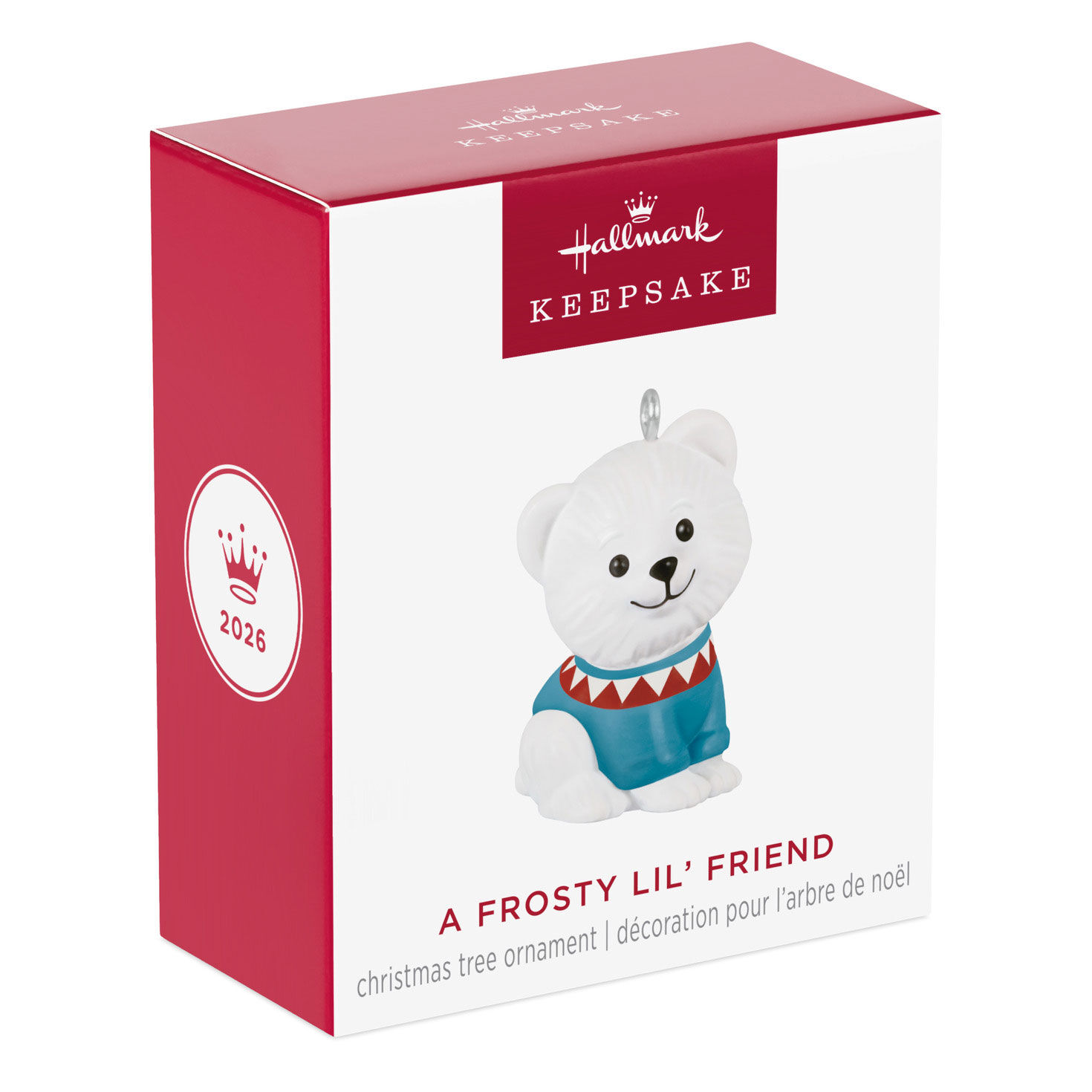 White Bear in Sweater Keepsake Ornament Package Front image number 7