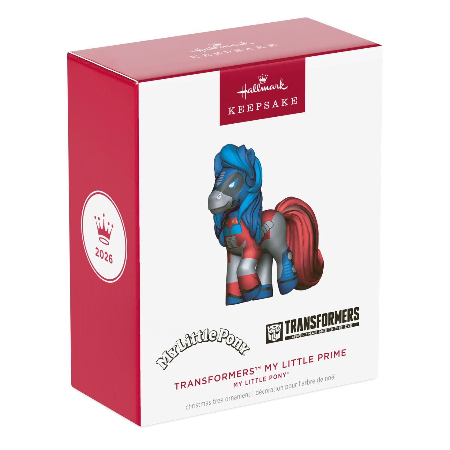 Red Blue Transformers Horse Keepsake Ornament Package Front image number 7