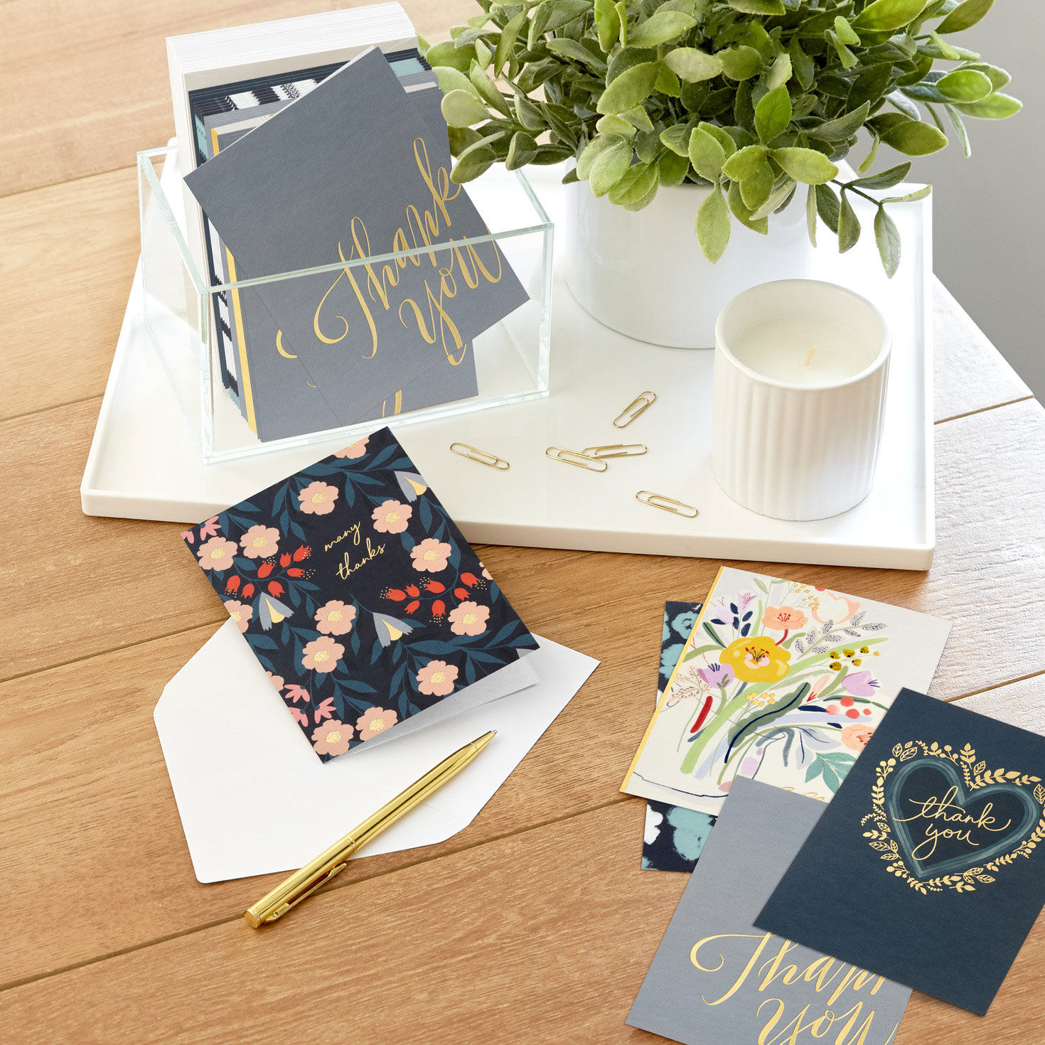 Elegant Florals Boxed Blank Thank-You Notes Assortment, Pack of 48 ...
