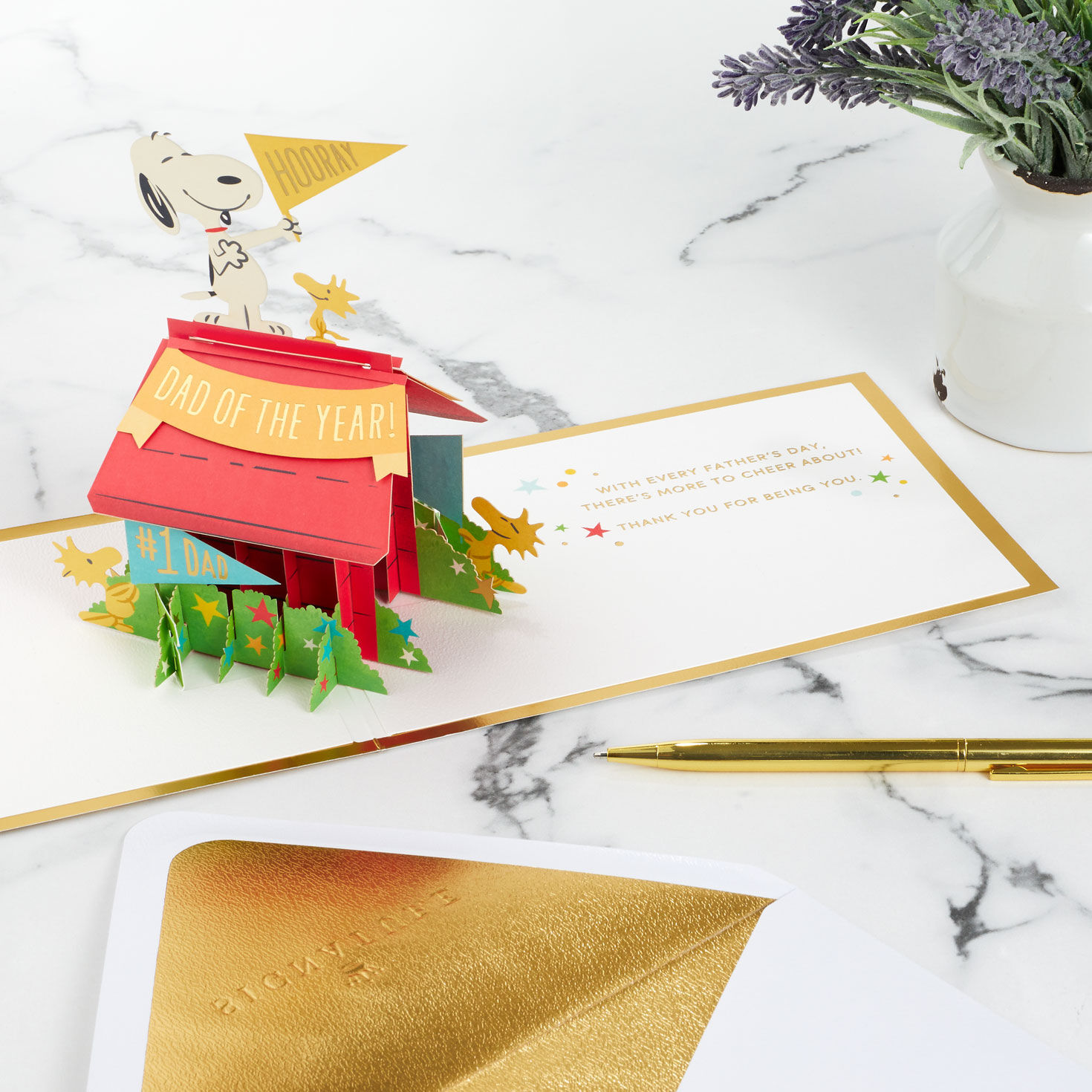 Peanuts&reg; Snoopy #1 Dad 3D Pop-Up Father's Day Card, , large image number 8